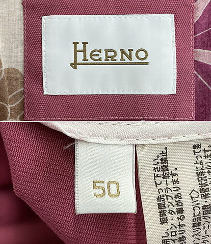 ヘルノ  ノーカラージャケット ピンク      レディース SIZE 50  HERNO