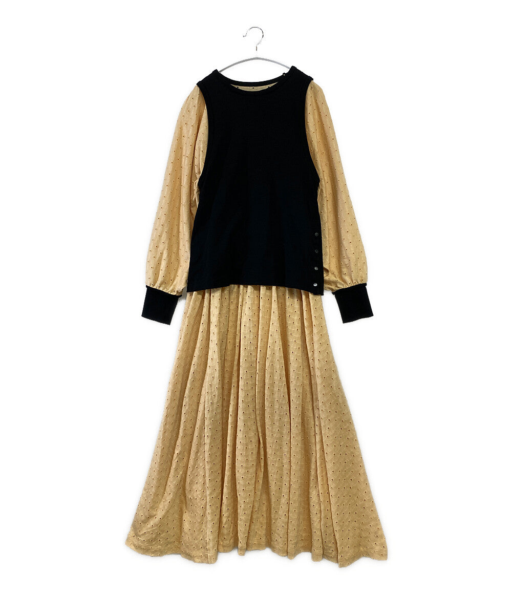 beautiful people 長袖ワンピース レイヤード レディース SIZE 38 ビューティフルピープル