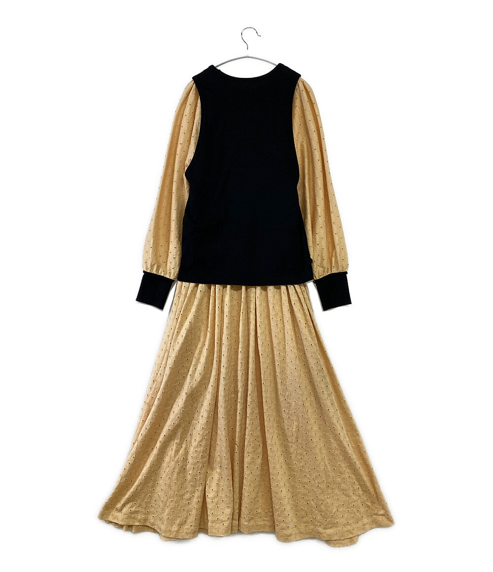 beautiful people 長袖ワンピース レイヤード レディース SIZE 38 ビューティフルピープル