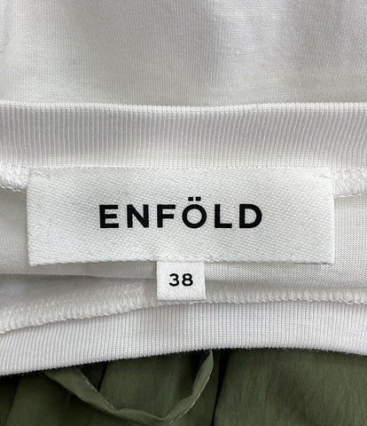エンフォルド  半袖Ｔシャツ カットソー ホワイト カーキ付      レディース SIZE 38  ENFOLD
