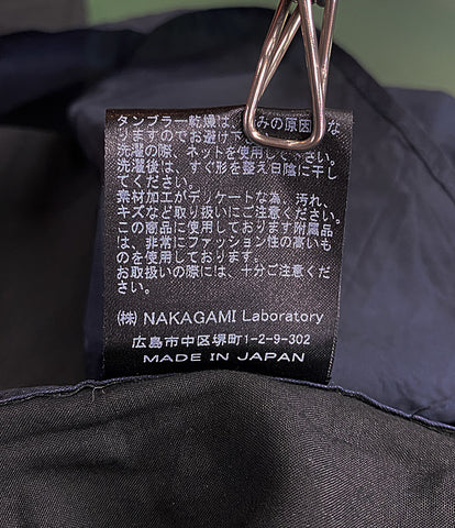 ナカガミ 半袖シャツ ブラック×ネイビー 異素材      レディース SIZE FREE  NAKAGAMI