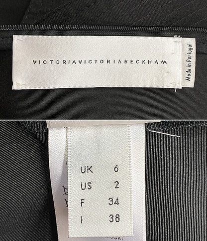 VICTORIAVICTORIABECKHAM ヴィクトリアヴィクトリアベッカム 半袖ワンピース ブラック レディース SIZE UK 6
