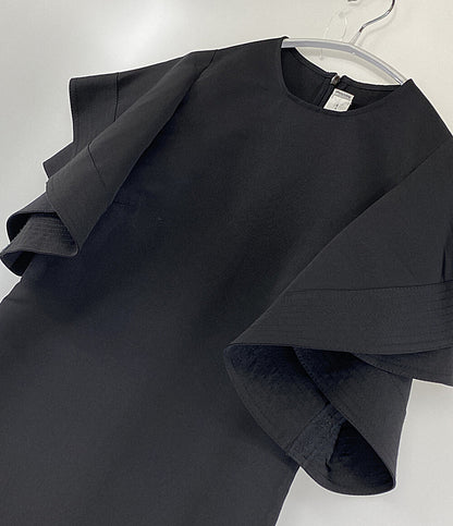 VICTORIAVICTORIABECKHAM ヴィクトリアヴィクトリアベッカム 半袖ワンピース ブラック レディース SIZE UK 6