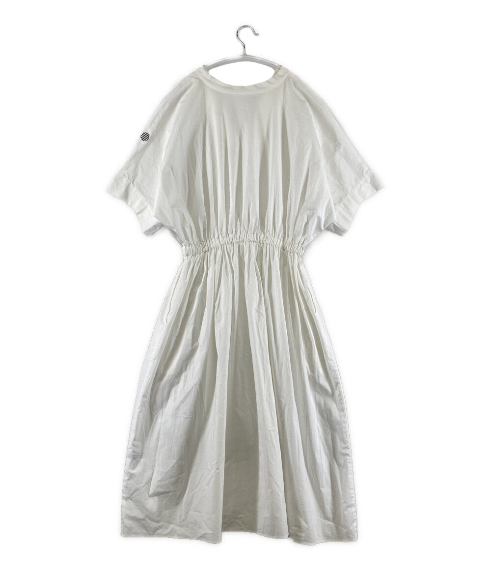 BORDERS at BALCONY ボーダーズアットバルコニー 半袖ワンピース ホワイト レディース SIZE 36
