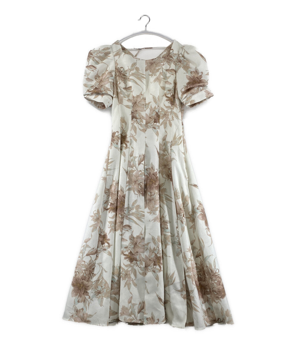 スナイデル 半袖ワンピース コルセットディティールワンピ 花柄 23SS レディース SIZE - snidel