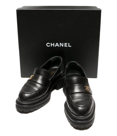 シャネル  ローファー G45074B13329 厚底 マトラッセ柄      レディース SIZE 37.5 C  CHANEL