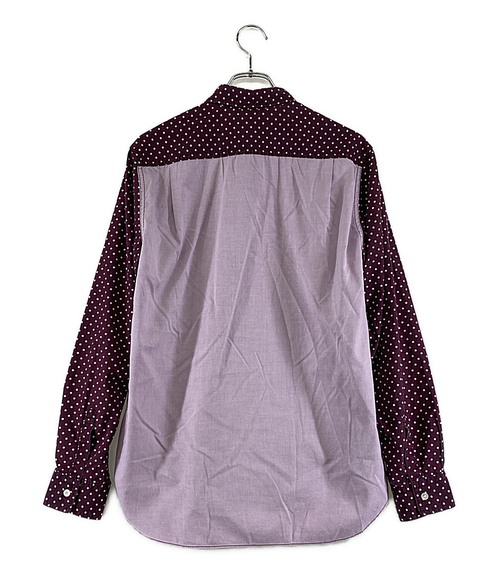 COMME des GARCONS HOMME 長袖シャツ パープル ドット HH-B006 メンズ SIZE M コムデギャルソンオム