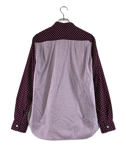 COMME des GARCONS HOMME 長袖シャツ パープル ドット HH-B006 メンズ SIZE M コムデギャルソンオム