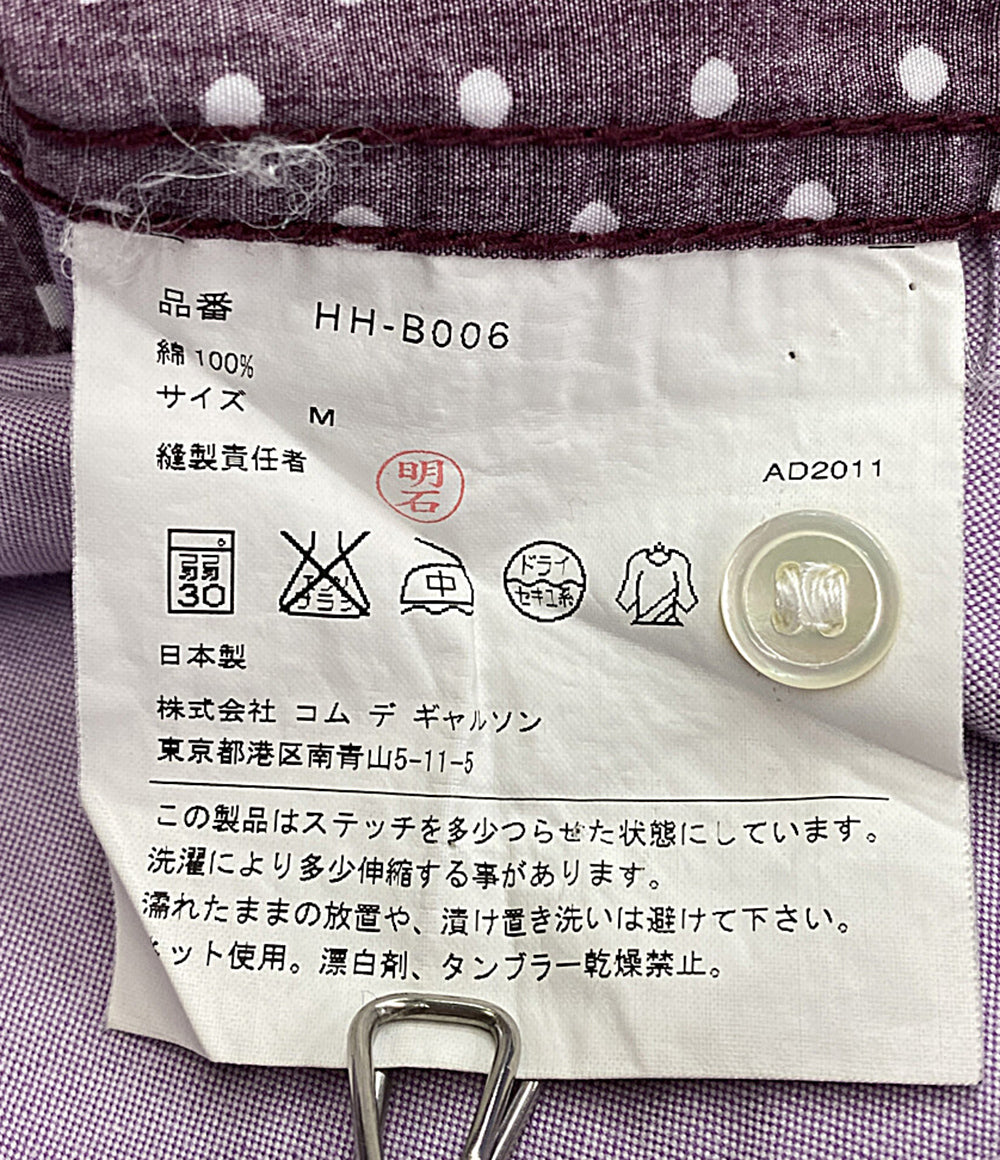 COMME des GARCONS HOMME 長袖シャツ パープル ドット HH-B006 メンズ SIZE M コムデギャルソンオム