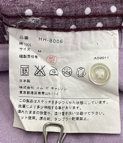 COMME des GARCONS HOMME 長袖シャツ パープル ドット HH-B006 メンズ SIZE M コムデギャルソンオム