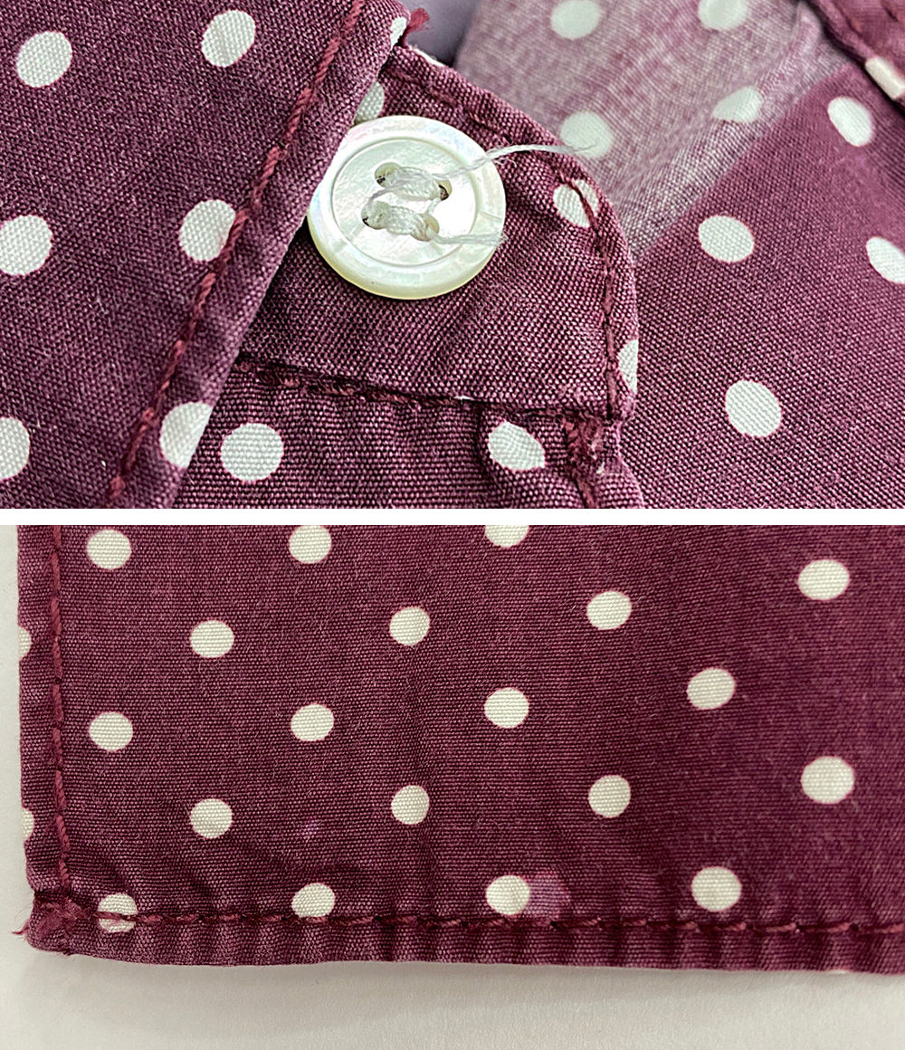 COMME des GARCONS HOMME 長袖シャツ パープル ドット HH-B006 メンズ SIZE M コムデギャルソンオム