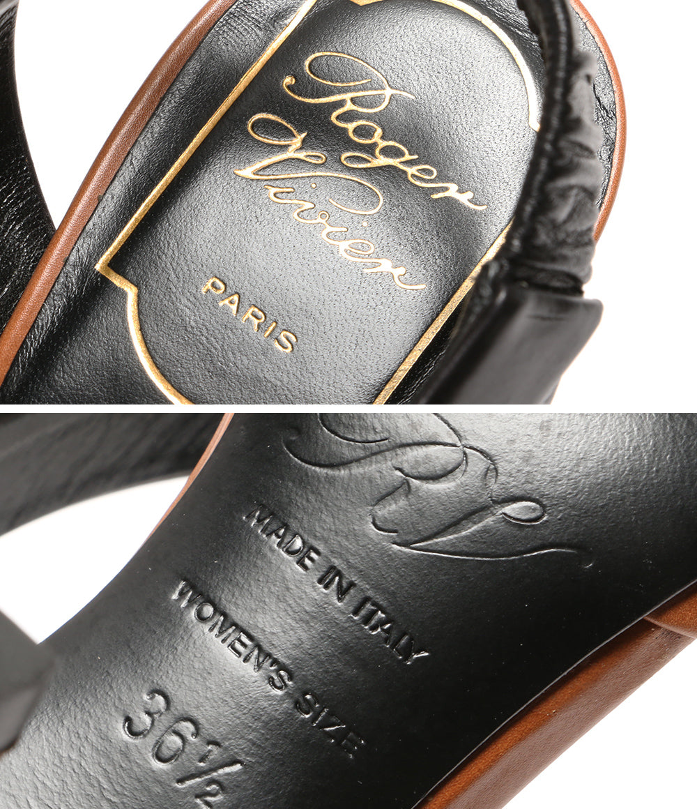 ROGER VIVIER パンプス ブラウン ブラック レディース SIZE 36.5 ロジェヴィヴィエ