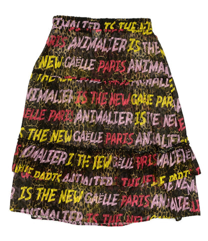 ガエルパリ ティアードスカート レオパード レディース SIZE 16A gaelle paris