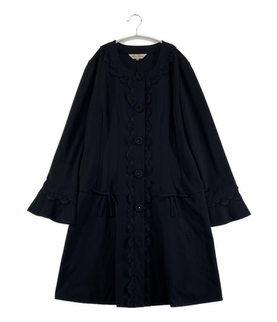 スーパービューティ 長袖ワンピース ブラック レース刺繍 レディース SIZE 42 Super Beauty