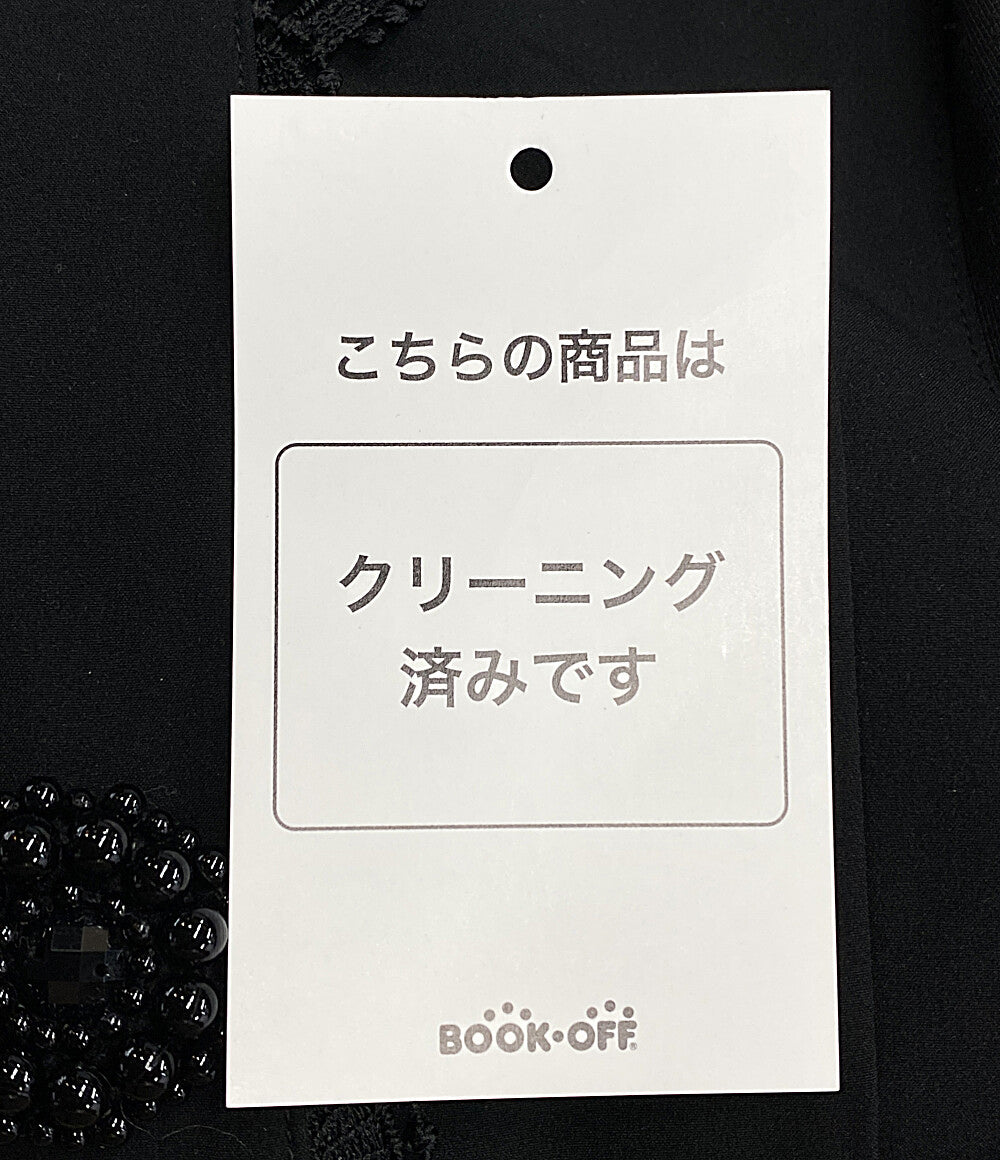 スーパービューティ 長袖ワンピース ブラック レース刺繍 レディース SIZE 42 Super Beauty