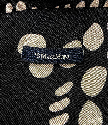 エスマックスマーラ シルクワンピース ブラック 総柄       レディース SIZE 38  'S Max Mara