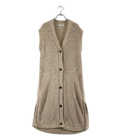 ebure エブール 35108200225 ロングニットカーディガン ノースリーブ レディース SIZE -