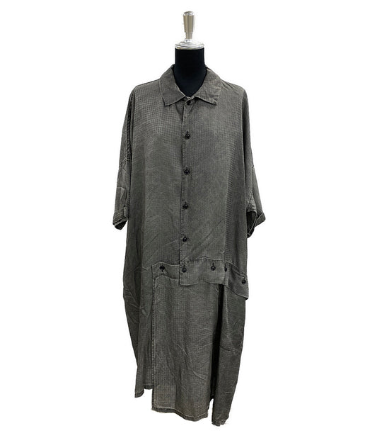 Y’s 半袖シャツドレス HOUNDSTOOTH SHIRT DRESS 2024ss YN-D22-225 レディース SIZE 2 ワイズ