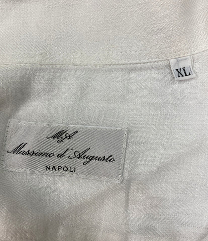 マッシモダウグスト 長袖シャツ リネン ホワイト      メンズ SIZE XL  Massimo dAugusto