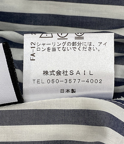美品 セブンテンバイミホカワヒト ストライプシャーリングドレス ブルー     2S501 レディース SIZE M  SEVEN TEN by MIHO KAWAHITO