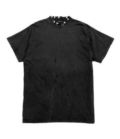 バレンシアガ  カットソー ピアス装飾ダメージクルーネックTシャツ      メンズ SIZE L  BALENCIAGA