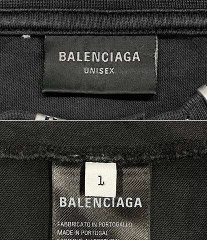 バレンシアガ  カットソー ピアス装飾ダメージクルーネックTシャツ      メンズ SIZE L  BALENCIAGA