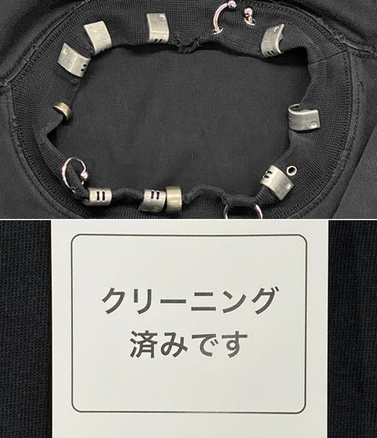 バレンシアガ  カットソー ピアス装飾ダメージクルーネックTシャツ      メンズ SIZE L  BALENCIAGA