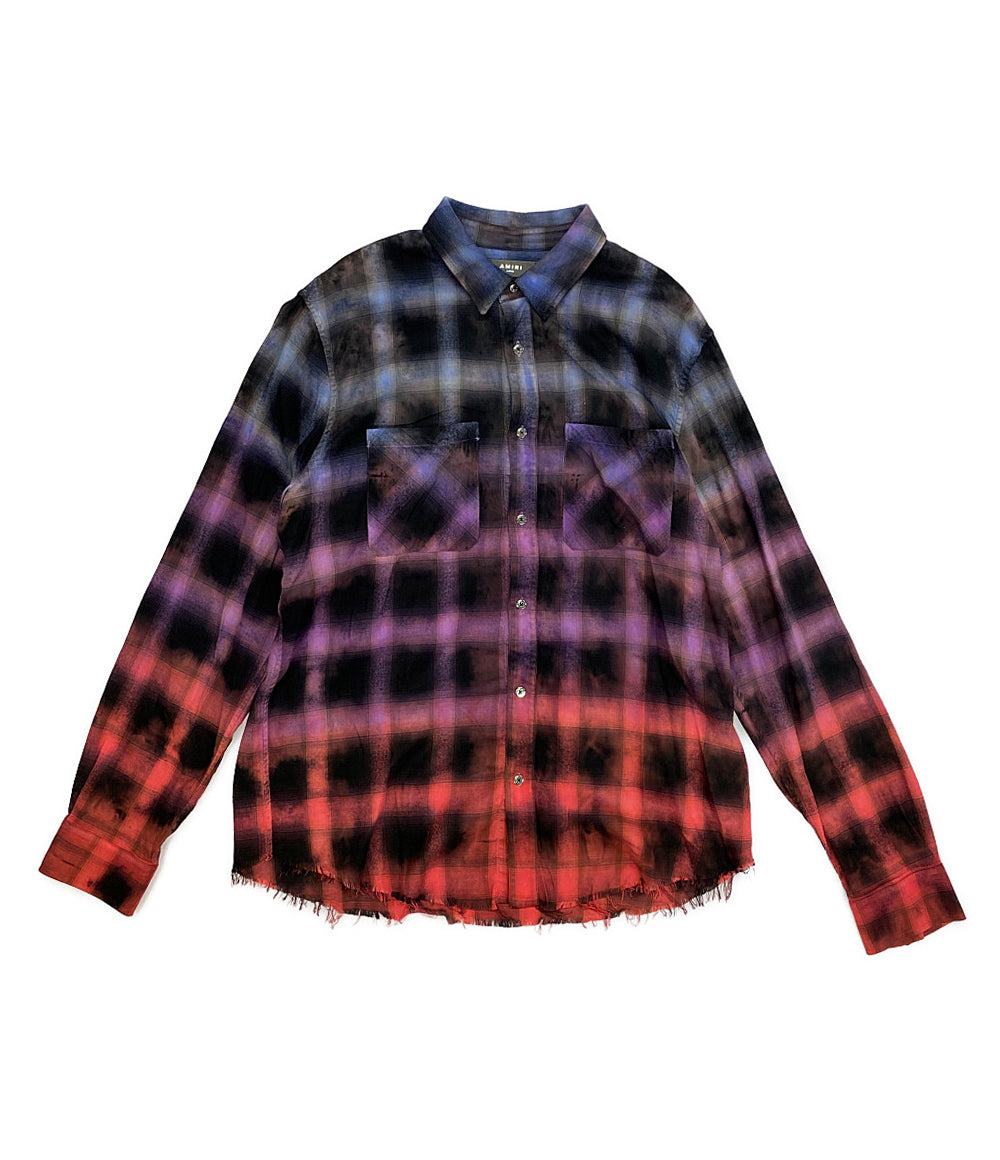 アミリ 長袖シャツ 2018AW Gradation Check Shirt      メンズ SIZE LARGE  AMIRI