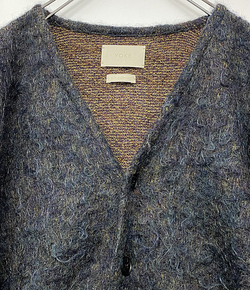 ヨーク カーディガン 4COLOR MIX JACQUARD MOHAIR CARDIGAN      メンズ SIZE 2  yoke