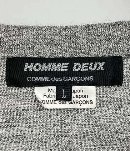 コムデギャルソンオムドゥ ニット グレー×オレンジ・ブルー      メンズ SIZE L  COMME des GARCONS HOMME DEUX