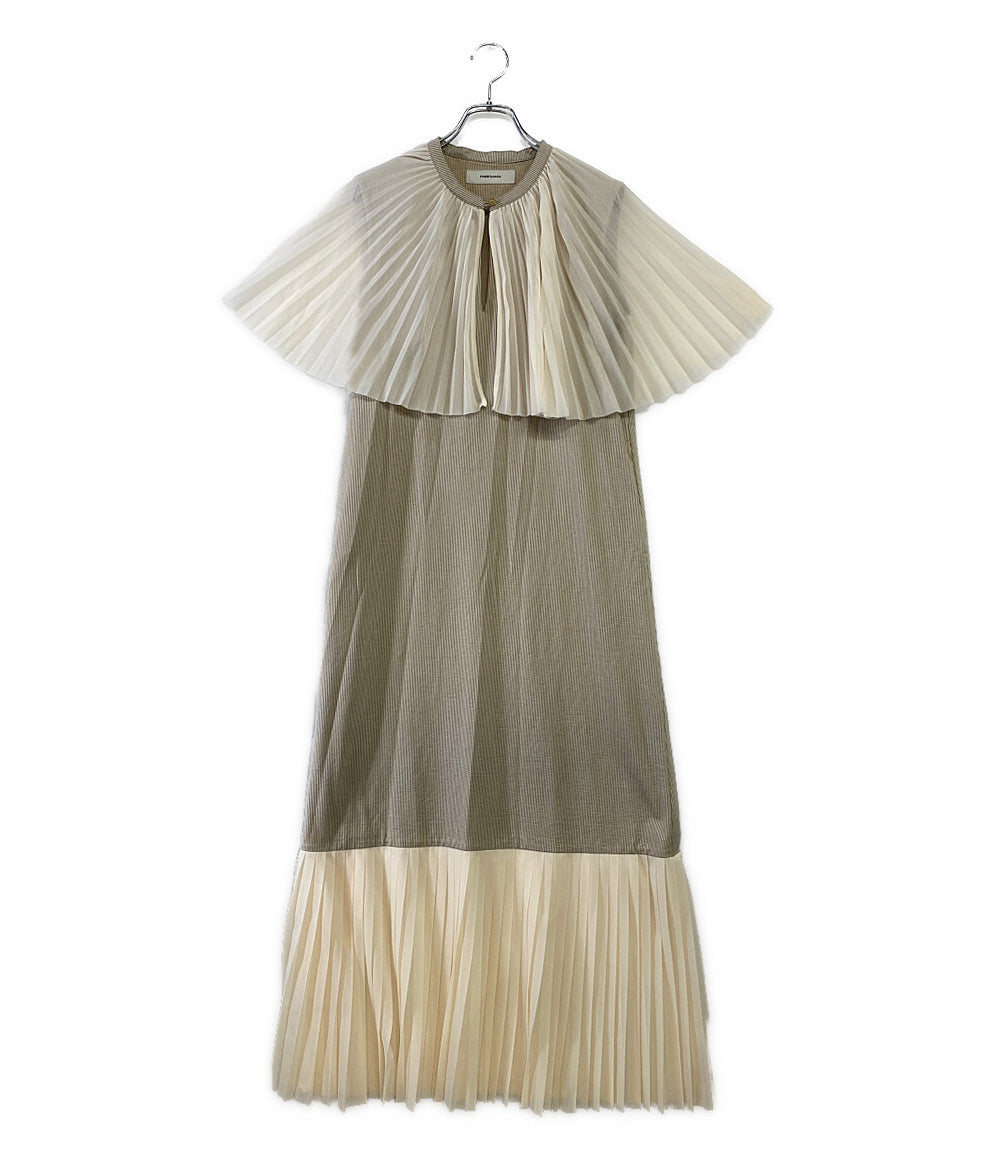 美品 FUMIE TANAKA フミエタナカ ワンピース pleats neck 0P レディース SIZE 2