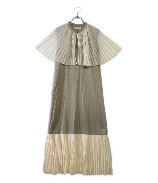 美品 FUMIE TANAKA フミエタナカ ワンピース pleats neck 0P レディース SIZE 2