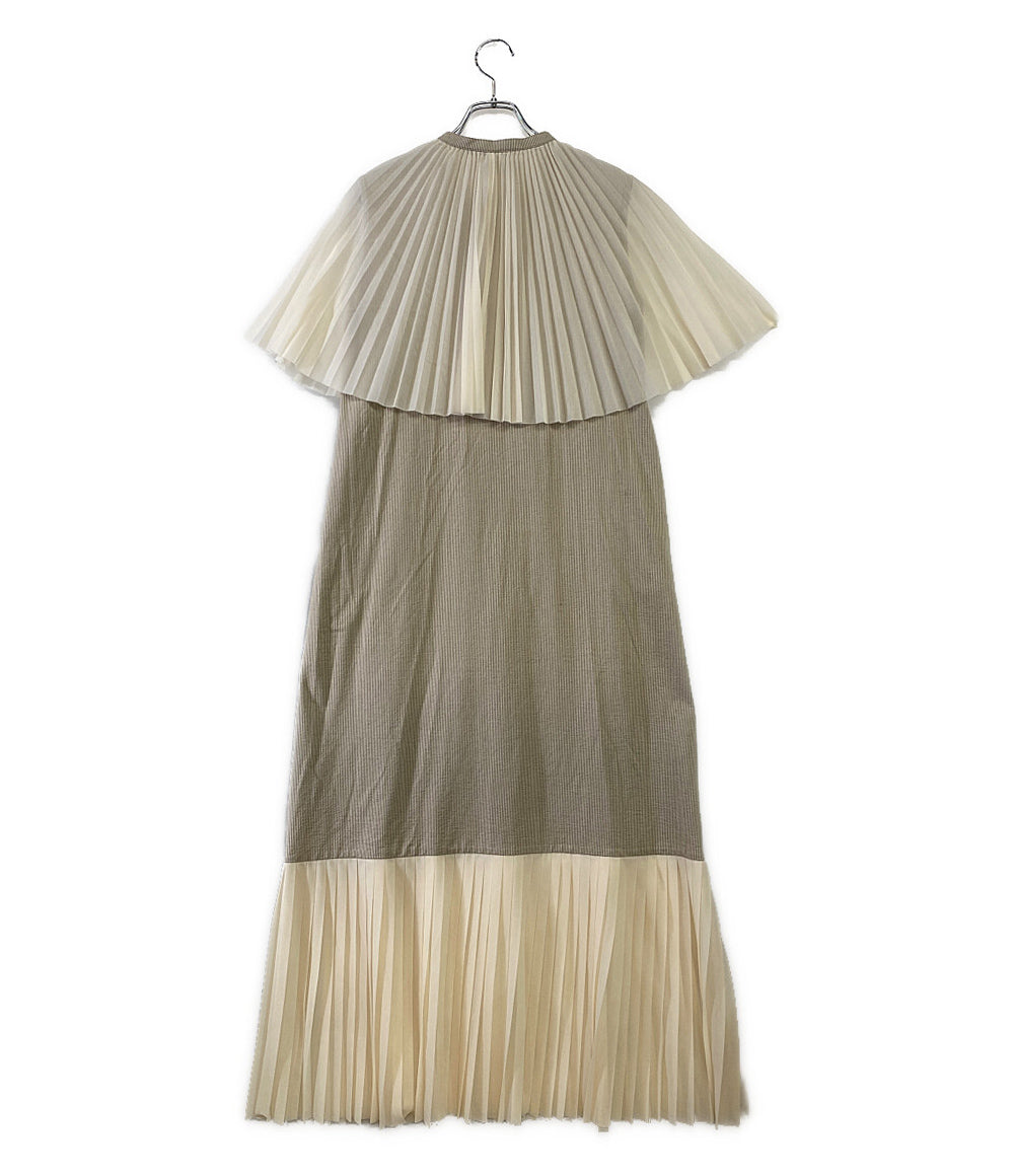 美品 FUMIE TANAKA フミエタナカ ワンピース pleats neck 0P レディース SIZE 2