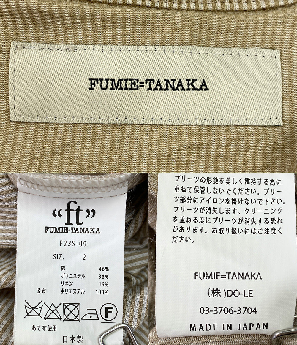 美品 FUMIE TANAKA フミエタナカ ワンピース pleats neck 0P レディース SIZE 2