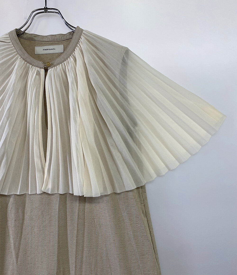 美品 FUMIE TANAKA フミエタナカ ワンピース pleats neck 0P レディース SIZE 2
