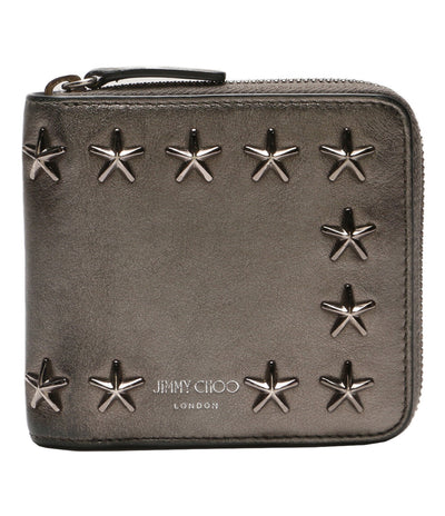 ジミーチュウ  二つ折り財布 ラウンドジップ スタッズ      レディース   JIMMY CHOO