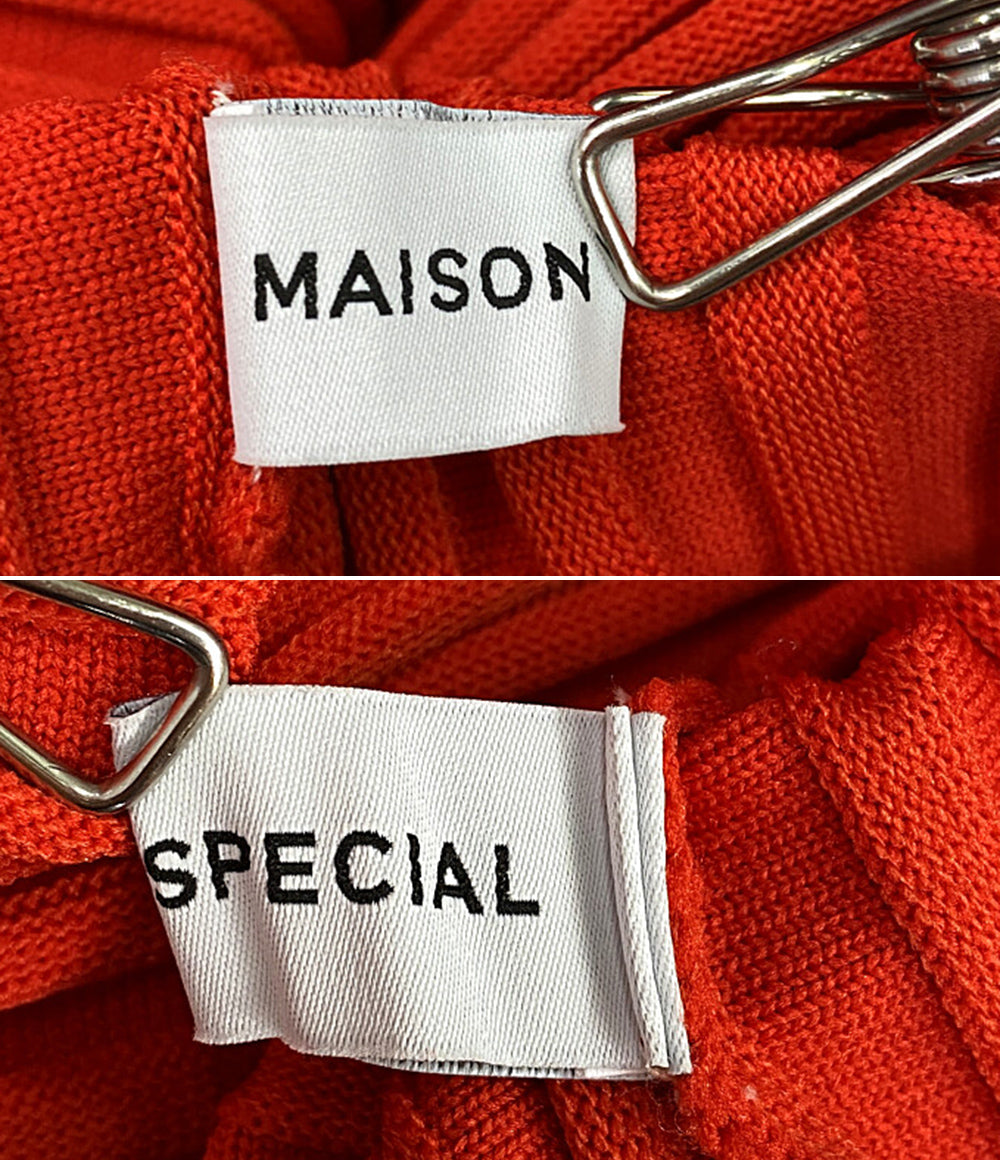 メゾン スペシャル リブカットソー RED      レディース SIZE FREE  MAISON SPECIAL