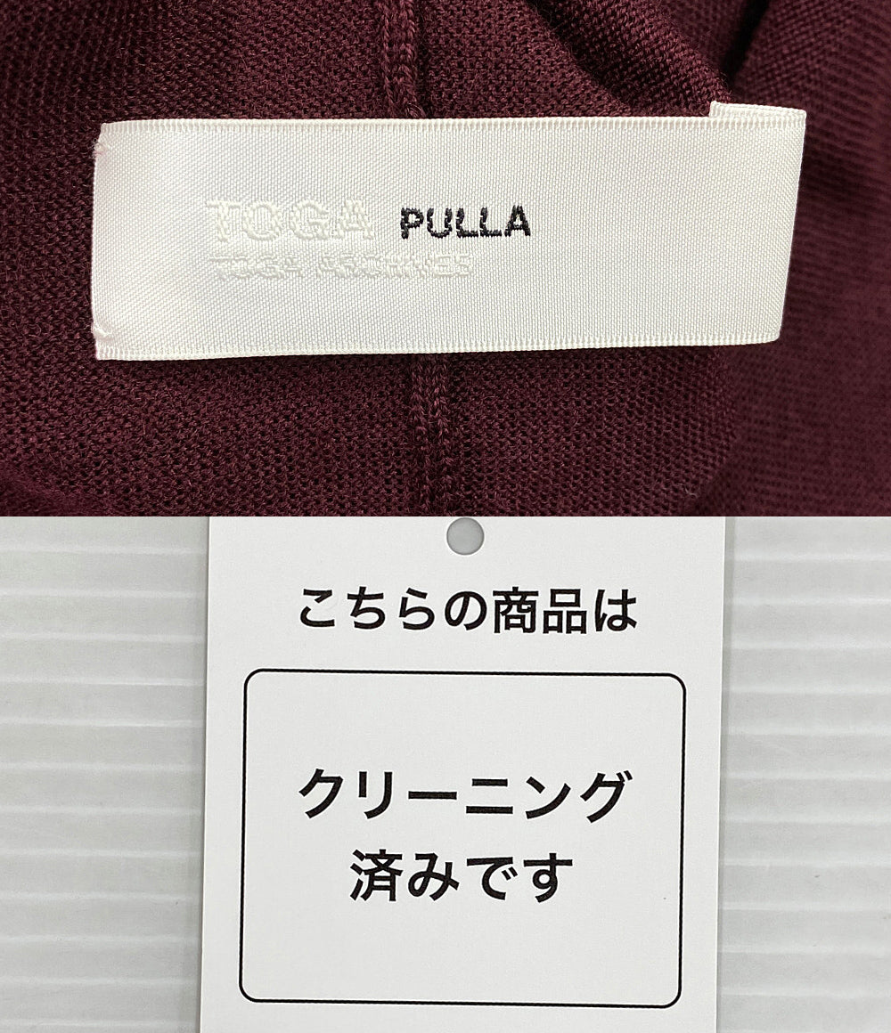 トーガプルラ  ハイネックニットワンピース ボルドー ハイゲージ 薄手      レディース SIZE 36  TOGA PULLA