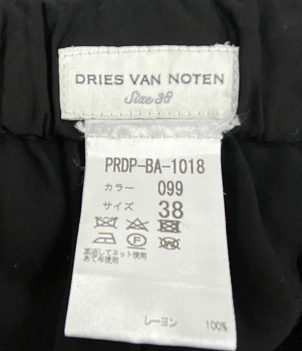 ドリスヴァンノッテン  パンツ ブラック レーヨン PRDP-BA-1018      レディース SIZE 38  DRIES VAN NOTEN