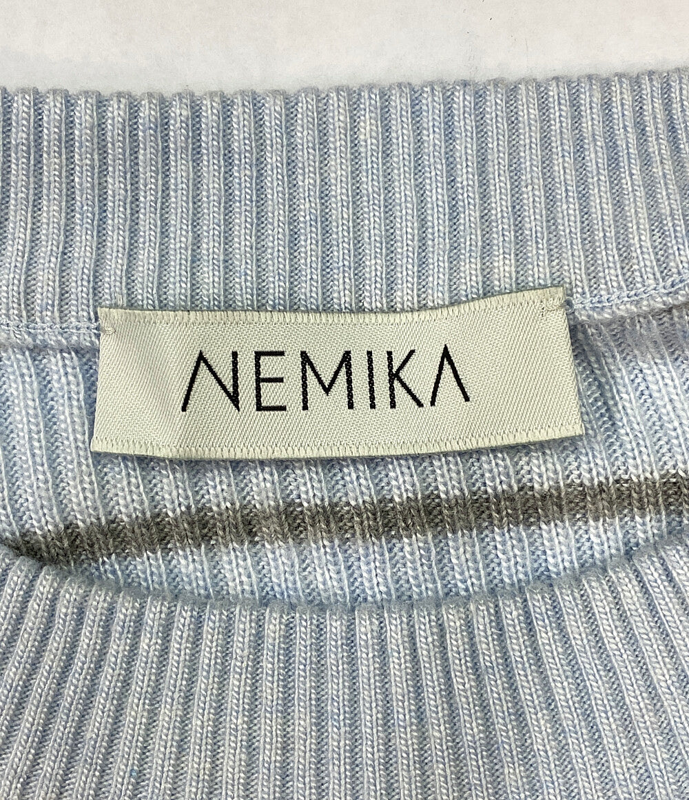 ネミカ ニット ボーダー グレー      レディース SIZE 1  NEMIKA