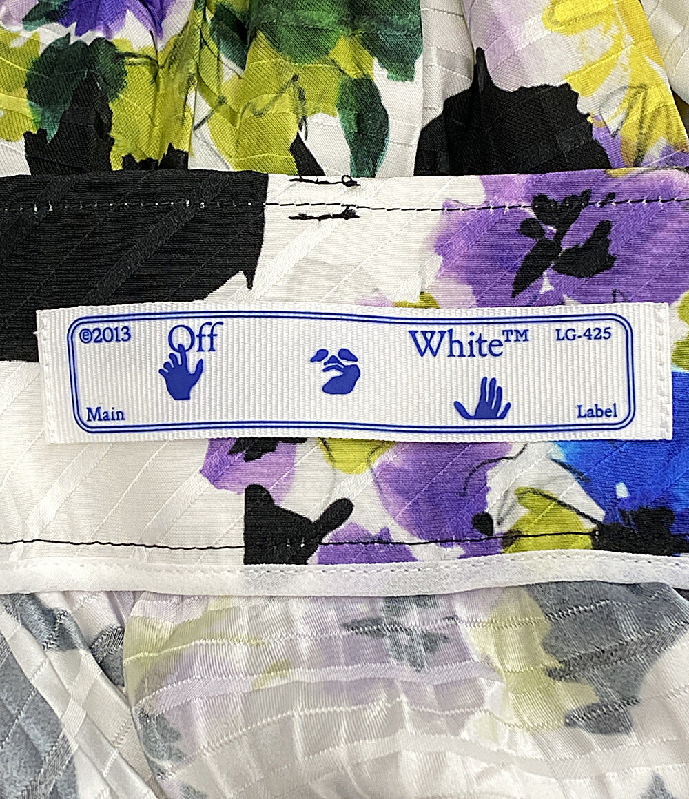 オフホワイト スカート ホワイト フラワー プリーツ      レディース SIZE 38  Off White