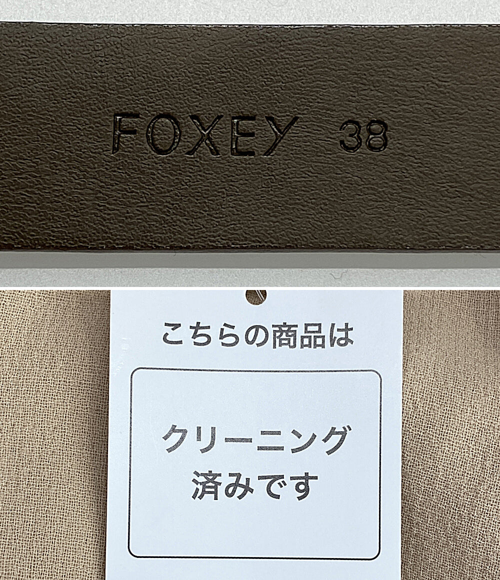 フォクシー  ノースリーブワンピース 41936-A00A18KA ベルト付き      レディース SIZE 38  foxey