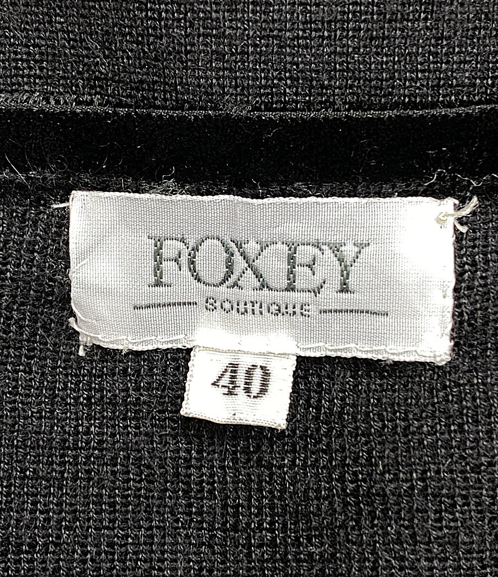 フォクシー  長袖カーディガン カシミヤ シルク ブラック      レディース SIZE 40  foxey