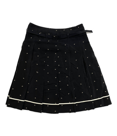 N°21 プリーツスカート ベルト付き シルク レディース SIZE 36 ヌメロ ヴェントゥーノ