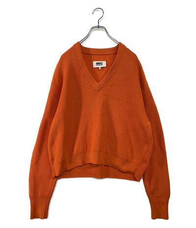 エムエムシックス  長袖ニット オレンジ 厚手セーター      レディース SIZE L  MM6 Maison Margiela