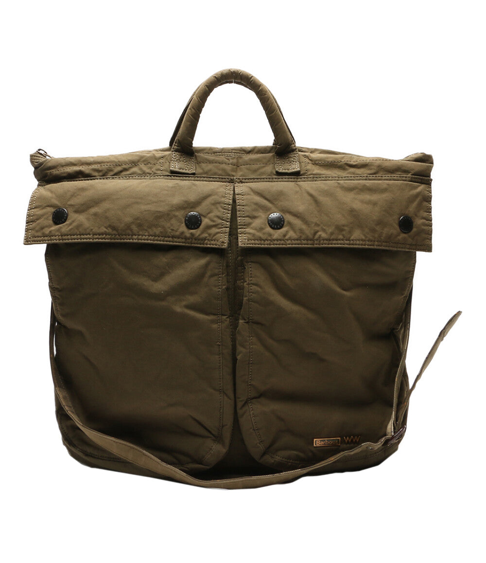 バーブァー  ワッコワッコ トートバッグ ヘルメッドバッグ OLIVE      メンズ   BARBOUR×WACCOWACCO