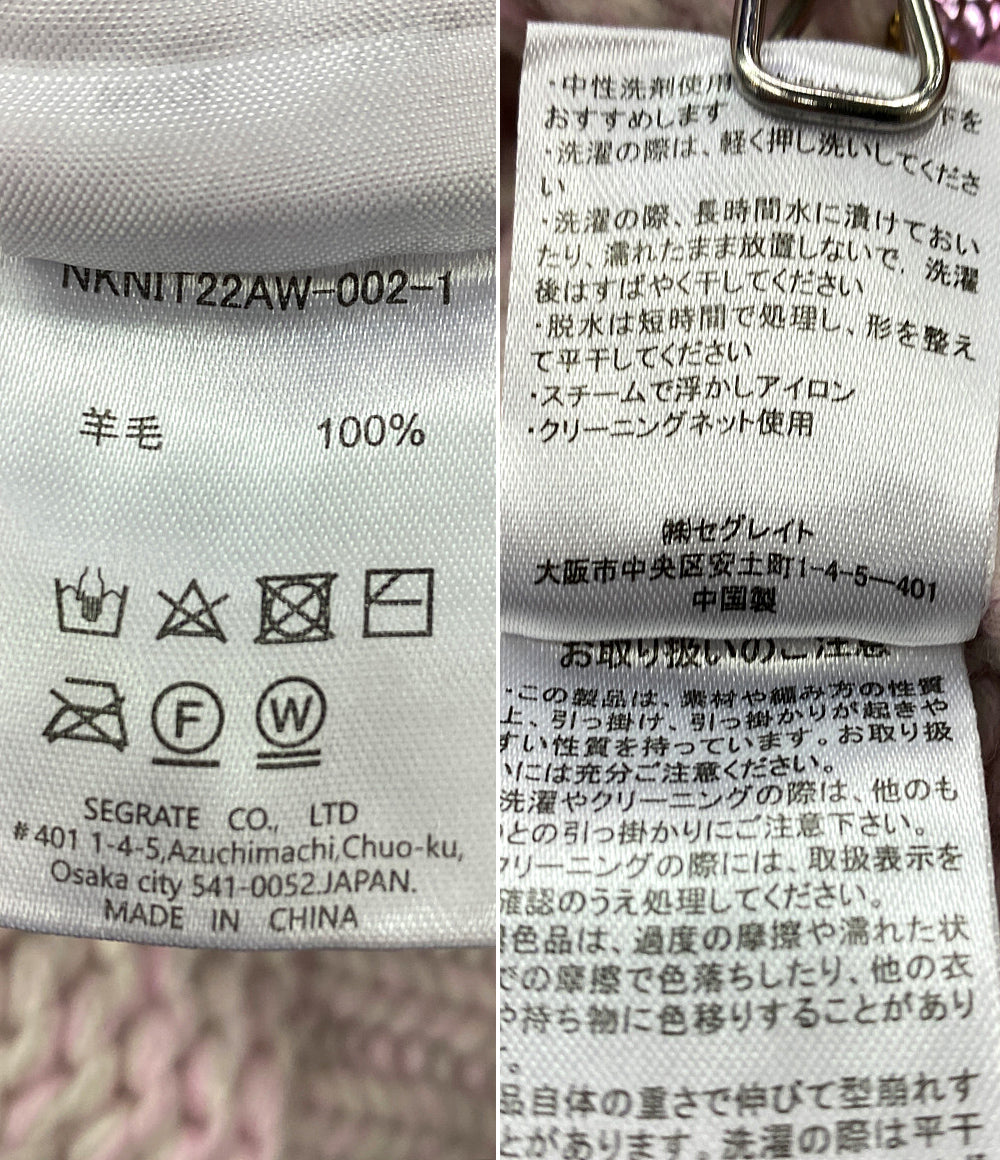 ンニット ニット NKNIT22AW-002-1 ピンク      レディース SIZE -  NKNIT