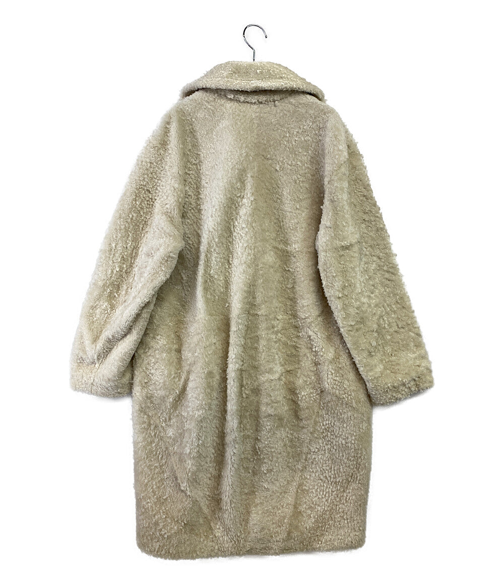 EMMETI ファーコート オフホワイト レディース SIZE 38 エンメティ