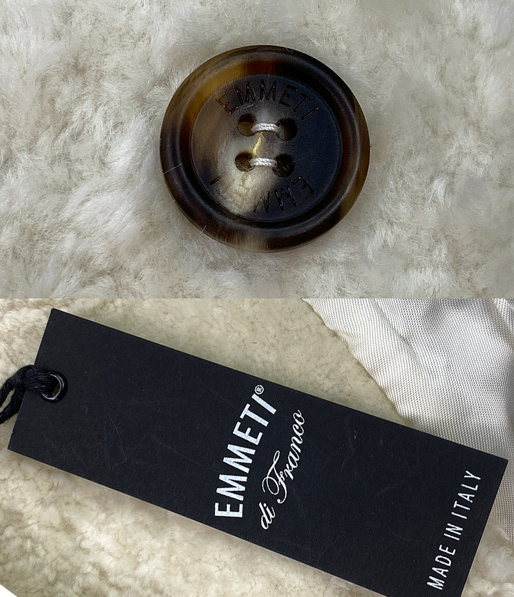 EMMETI ファーコート オフホワイト レディース SIZE 38 エンメティ