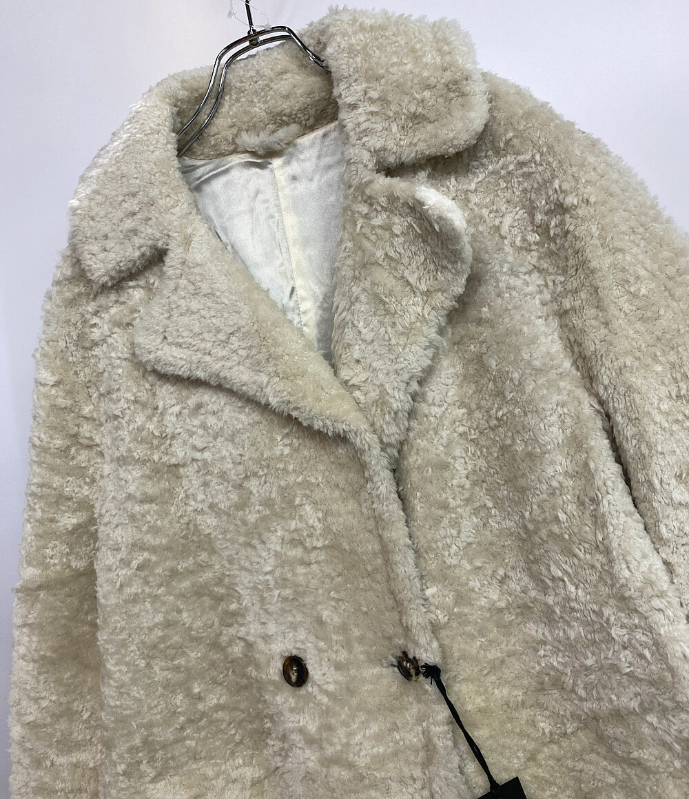 EMMETI ファーコート オフホワイト レディース SIZE 38 エンメティ